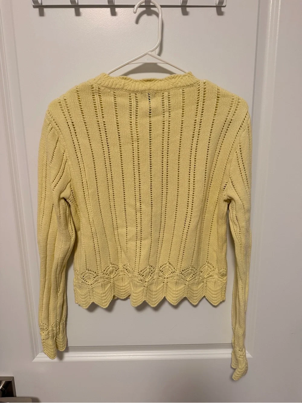 Joie Lightweight Yellow Knit Button-Front Sweater